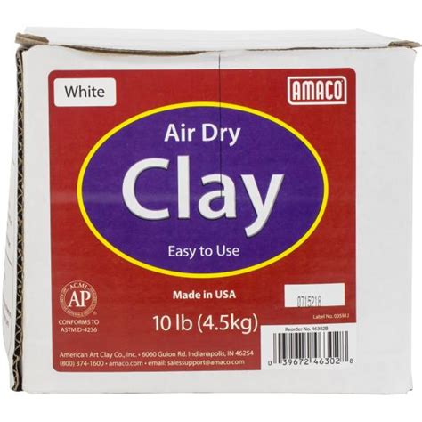 Amaco Air Dry Modeling Clay White 10 Lbs The Merri Artist