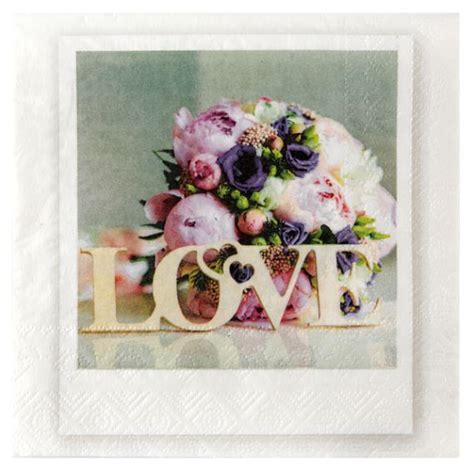 Serviette en papier Wedding, vaisselle jertable - Badaboum