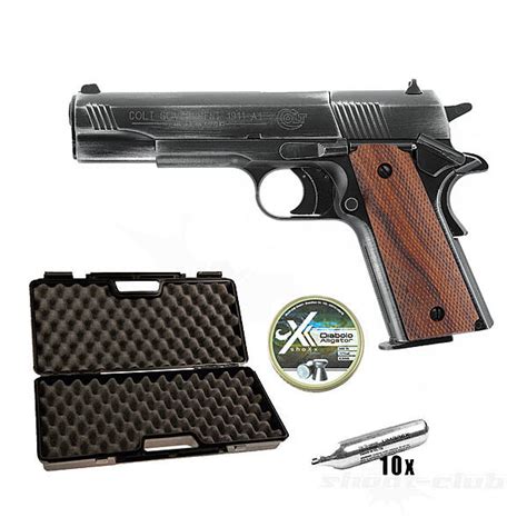 Umarex Colt Government 1911 A1 CO2 Pistole 4,5mm Diabolos Antik-Finish ...