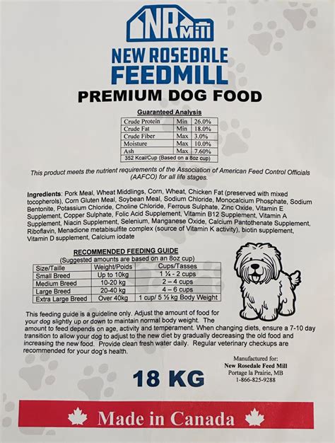 New Rosedale Premium Dog Food - Saskatchewan Sheep Development Board