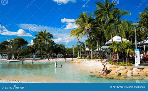 Streets Beach In South Bank Parkland Brisbane Stock Footage Video Of