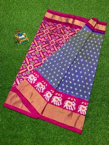 Ethnics Land Traditional Handwoven Pure Silk Pochampally Double Ikkat