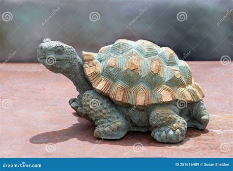 Turtle Sculpture For The Garden Stock Image Image Of Portrait Object