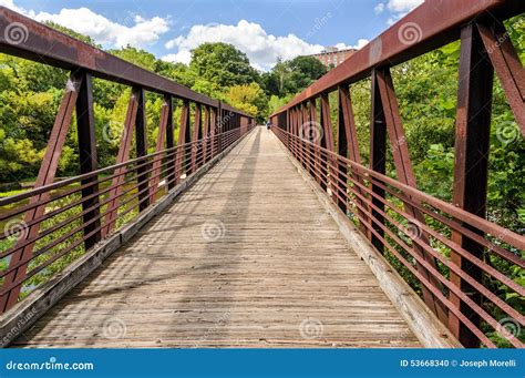 Walking Bridge Over The James River In Richmond Va. Stock Photo - Image ...