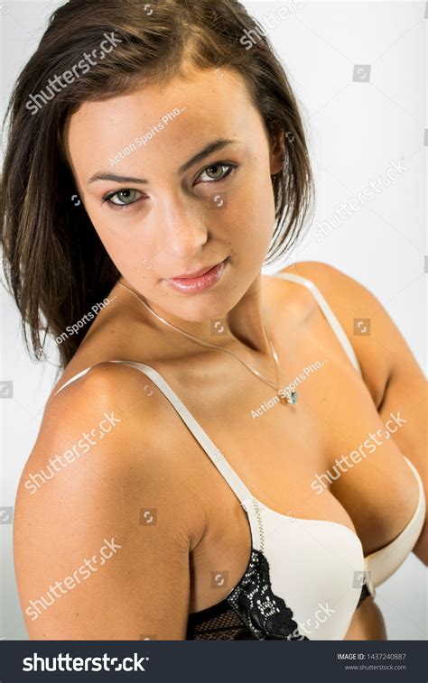 Brunette Model Posing Lingerie Studio Environment Stock Photo Shutterstock
