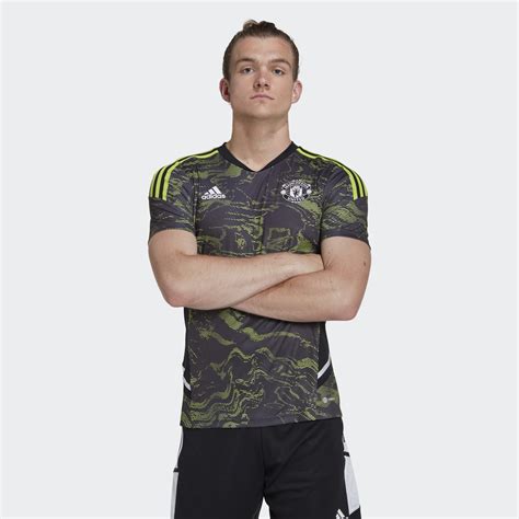 Adidas Manchester United Condivo 22 Training Jersey Green Adidas SA