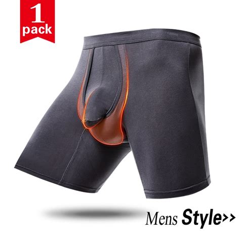 Mens Lengthening Sports Briefs Separation Anti Abrasive Legs Large