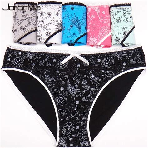 6pcslot New Arrive Womens Cotton Panties Girl Briefs Ms Cotton Underwear Bikini Flower