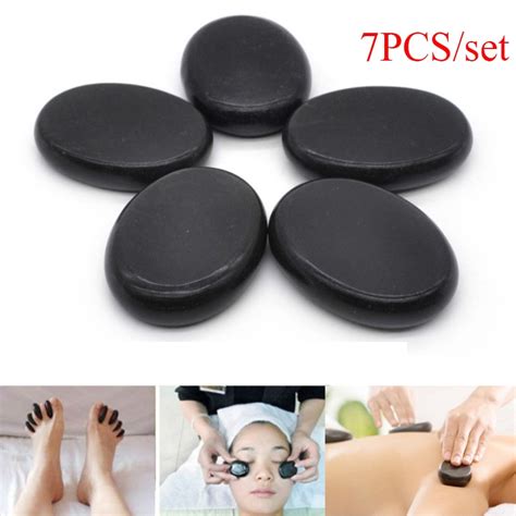 Pcs Hot Stone Massage Set Heater Box Relieve Stress Back Pain Health Care Lava Basalt Round