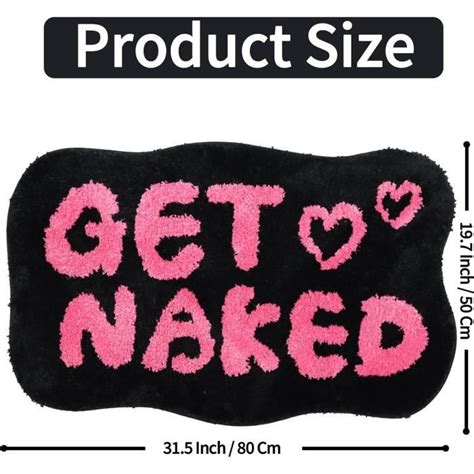 Get Naked Tapis De Bain Antidérapant Et Absorbant Tapis De Porte Pour Salles De Bains Douches