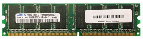 M368L6523CUS-CCC Samsung 512MB DDR1 PC3200 Memory
