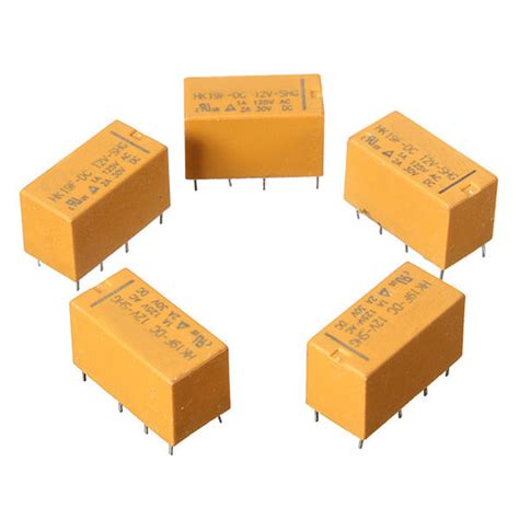 5 шт. DC12V SHG Coil DPDT 8 PIN 2NO 2NC Мини-моторные реле PCB Тип ...