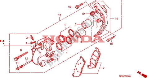 VORDERRAD BREMSSATTEL für Honda SHADOW VT 750 AERO 2009 HONDA