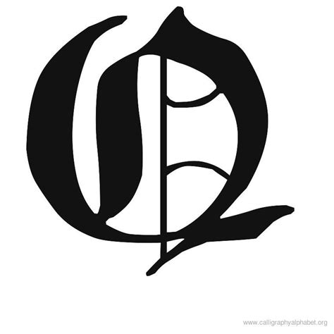 Old English Calligraphy Alphabet