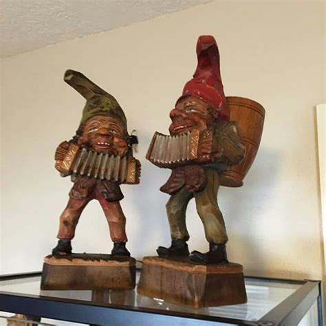 Anri Gnomes Santa Carving Wood Carvings Woodturning Gnomes Bookends