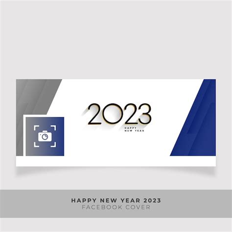 Premium Vector | Happy new year 2023 abstract facebook cover banner design