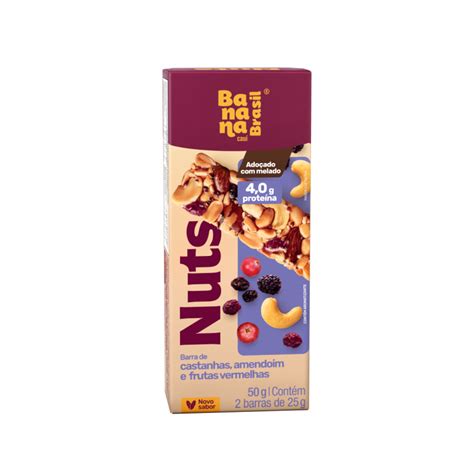 Nuts Castanhas E Frutas Vermelhas Caixa 2un De 25g Banana Brasil