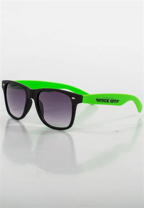 OUTLET Okulary Red Eyes Fuck Off Two Tone Czarno Neonowe 321 MEMBRANA PL