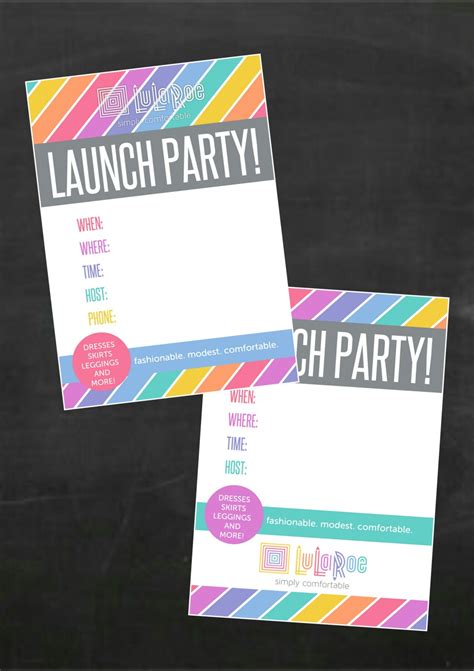 Lularoe Launch Party Invitation JPG blank files by designOrganized