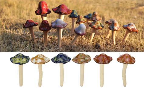 Emageren St Cke Gartenpilze Deko Keramik Pilz Toadstool Fliegenpilz