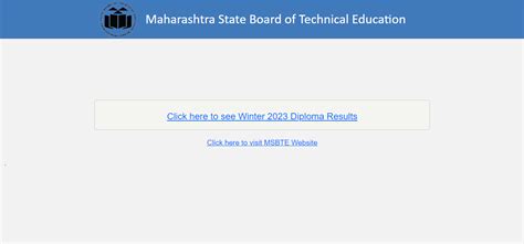 MSBTE Result 2024 Released Winter Diploma Results Link Available