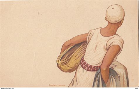 Asie By65 Vintage Postcard Arab Man Carrying A Basket