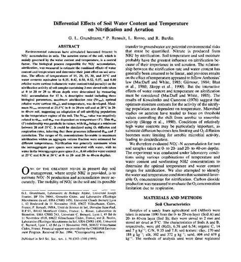 Pdf Differential Effects Of Soil Water Content And Temperature On