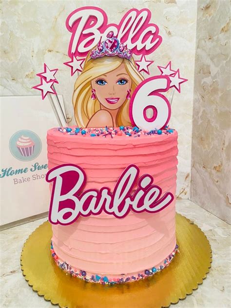 Barbie Birthday Cake Topper Digital File Printable Diy Bobotemp Vlr