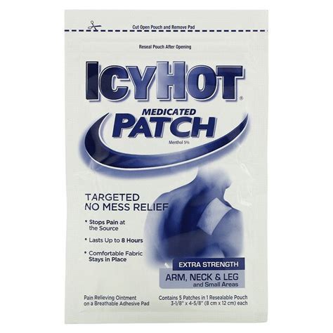 Icy Hot Medicated Patch Extra Strength Patches Globevitamin