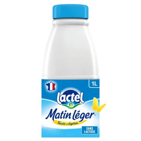 Lait Sans Lactose Uht Demi Ecr M Matin L Ger Lactel La Bouteille De