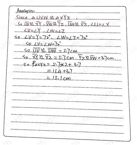 Solved The Two Triangles Are Congruent What Is The Perimeter Of