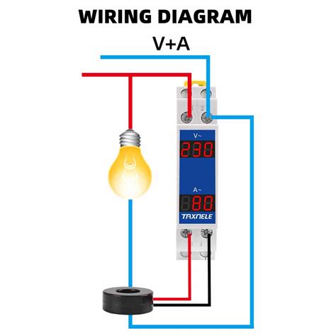 Din Rail Mm Voltage Current Hz Meter Ac V V V A