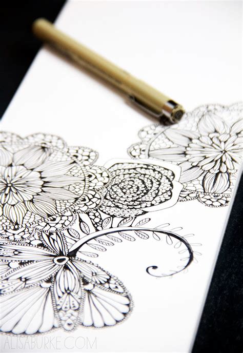 Alisaburke A Peek Inside My Sketchbook Lace Inspired Doodles