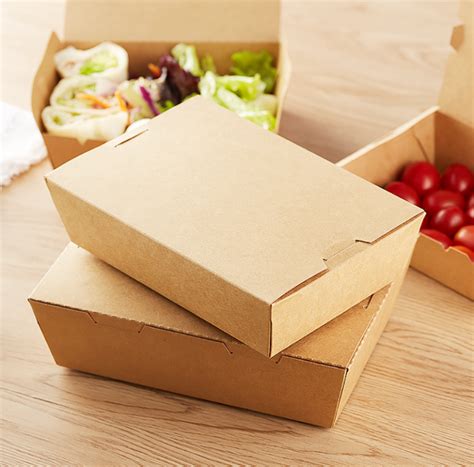 Supply Kraft Paper Food Packaging Clamshell Takeaway Box Wholesale