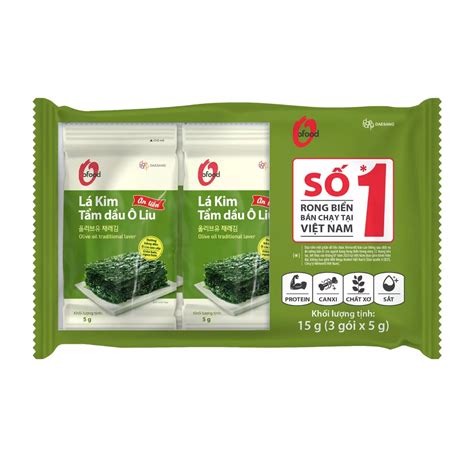 Lá kim tẩm dầu ô liu Ofood lốc 3 gói x 5g - Chuỗi siêu thị thực phẩm ...