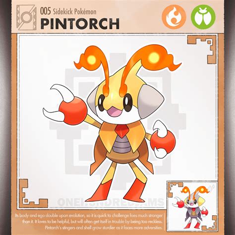 Fakemon Pintorch Starter Pokemon By Onehundredjams On Deviantart