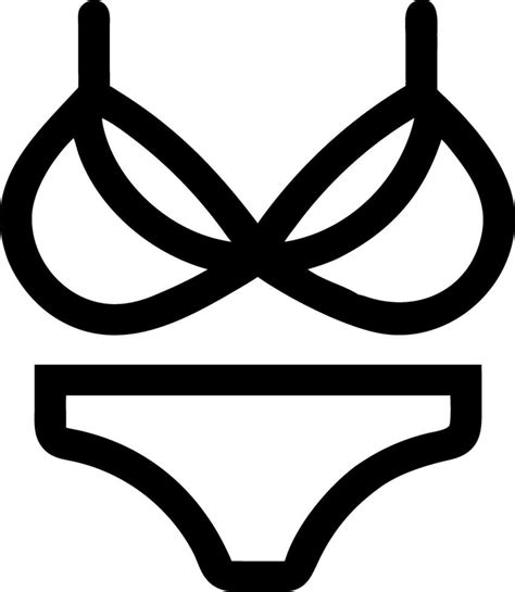 Minimalist Bikini Outline For Fashion Design And Decoration Vector Art At Vecteezy
