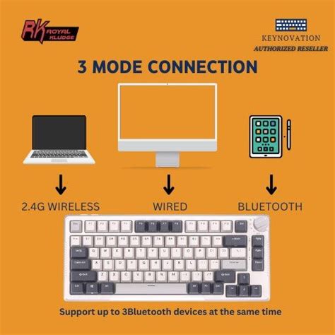 Sg Royal Kludge Rk H Hot Swappable Bt Wireless Rgb Mechanical Gaming Keyboard Keys