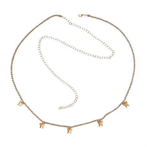 Łańcuszek na brzuch z kryształkami górskimi do sukienek bikini Cena Opinie