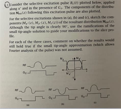 Solved 63 Consider The Selective Excitation Pulse B1t