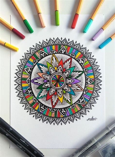 Colorful Mandala Art Drawing