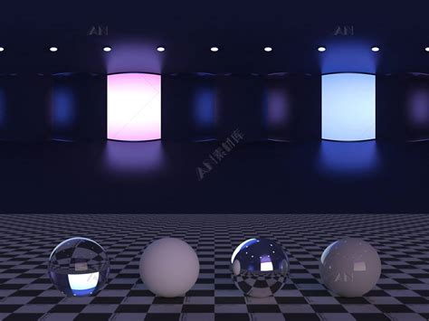 Hdri环境光hdr贴图hdri高动态全景环境贴图室内空房间展厅影棚 An素材库