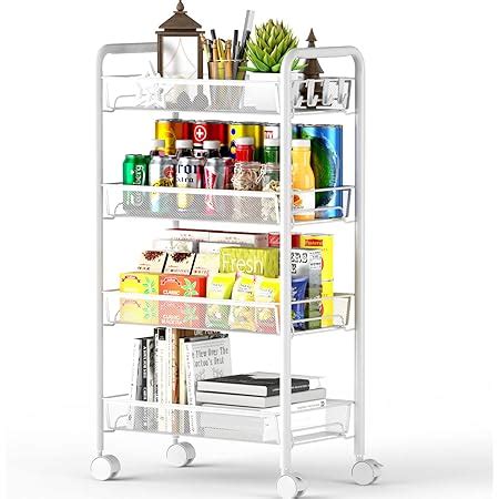 Amazon Tier Metal Mesh Utility Rolling Cart Storage Organizer