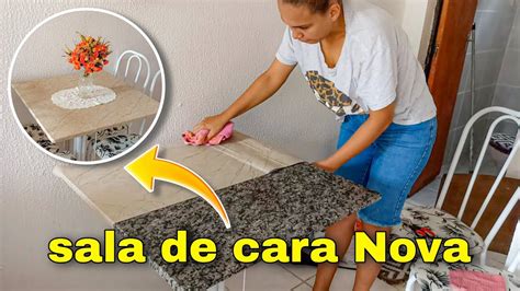 Transformei Minha Sala Envelopando Minha Mesa De Granito Velha YouTube