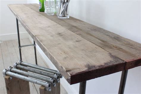 Long Hallway Diy Console Table For Narrow Spaces Made From Reclaimed