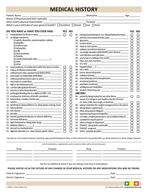 Medical History Form Printable ≡ Fill Out Printable Pdf Forms Online