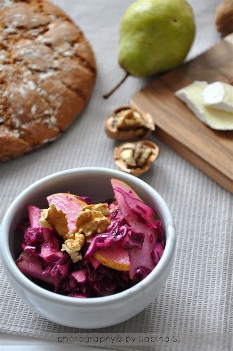 Due Bionde In Cucina Insalata Invernale Con Cappuccio Rosso Pera E