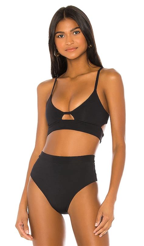 Tavik Swimwear Juliet Bikini Top In Black Revolve