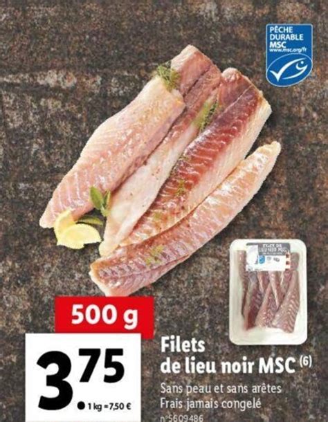 Promo Filets De Lieu Noir Msc Chez Lidl