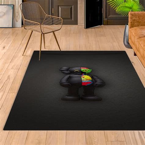 Kaws Black 3D Art Rug Kaws Rug Kaws Carpet Cool Kaws Rug - Etsy